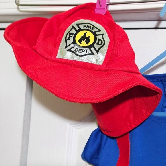 My First Fireman Costume 6-12 Months Baby Firefighter Uniform Soft Hat Halloween - Picture 2 of 7